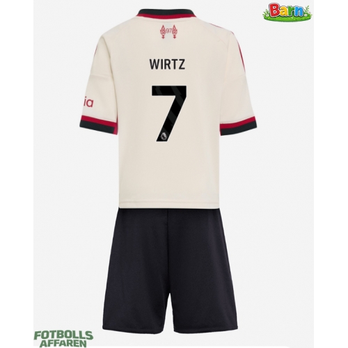 Liverpool Florian Wirtz #7 Bortaställ Barn 2025-26 Kortärmad (+ Korta byxor)